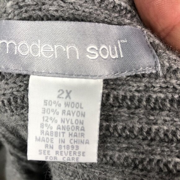 Modern Soul Cardigan Set Women 2X Plus Size Gray Ribbed Sweater Classic QVC NEW - Picture 7 of 16